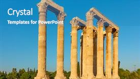 Presentation with ancient greece - Amazing presentation having ancient columns of zeus temple backdrop and a teal colored foreground
