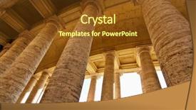  Presentation with ancient - Audience pleasing presentation consisting of ancient columns backdrop and a tawny brown colored foreground