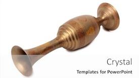  Presentation with copper - Colorful PPT layouts enhanced with ancient copper indian vase on a white background backdrop and a white colored foreground
