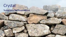  Presentation with dry - Beautiful PPT theme featuring ancient cornish dry stone wall backdrop and a sky blue colored foreground