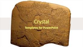  Presentation with tablets - Audience pleasing PPT layouts consisting of ancient cuneiform writing on clay backdrop and a tawny brown colored foreground