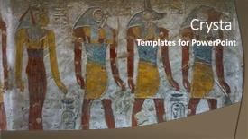  Presentation with ancient egypt - Audience pleasing PPT layouts consisting of ancient-egypt-carving-color-image backdrop and a tawny brown colored foreground