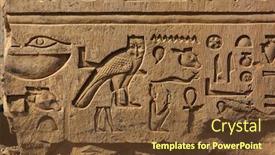  Presentation with ancient egypt - Beautiful theme featuring ancient-egypt-images-and-hieroglyphics backdrop and a tawny brown colored foreground