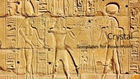  Presentation with ancient egypt - Presentation design consisting of ancient egypt images and hieroglyphics background and a yellow colored foreground