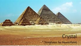  Presentation with ancient egypt - Amazing slides having ancient egypt perameds - grate pyramids in giza valley backdrop and a yellow colored foreground