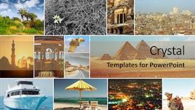 Presentation with arabic - Beautiful presentation theme featuring ancient egypt perameds - oriental world group of pictures backdrop and a coral colored foreground