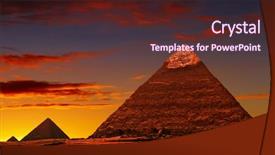  Presentation with egypt pyramid - Audience pleasing theme consisting of ancient egypt perameds - pyramid fantasy backdrop and a tawny brown colored foreground