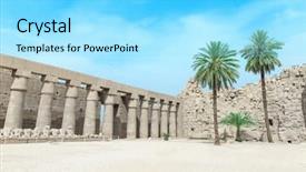  Presentation with karnak - PPT theme consisting of ancient egyptian - africa egypt luxor karnak temple background and a arctic colored foreground