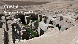  Presentation with ancient egypt temple of hatshepsut - Beautiful theme featuring ancient egyptian gods - osirion temple at abydos egypt backdrop and a gray colored foreground