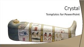  Presentation with egyptian - Audience pleasing presentation theme consisting of ancient egyptian gods - sarcophagus isolated on white background backdrop and a white colored foreground