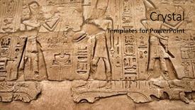  Presentation with karnak - Presentation with ancient egyptian gods - hieroglyphic of pharaoh civilization background and a coral colored foreground