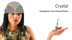  Presentation with queen - Beautiful slides featuring ancient egyptian queen cleopatra backdrop and a white colored foreground