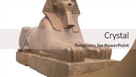  Presentation with granite - Slides featuring ancient egyptian sphinx sculpted background and a soft green colored foreground