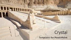  Presentation with egypt - Slide set consisting of ancient eygpt - temple of hatshepsut near luxor background and a lemonade colored foreground