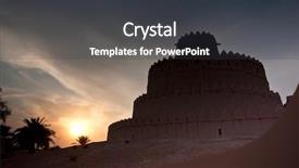  Presentation with uae - Presentation theme with ancient fort in al ain background and a dark gray colored foreground