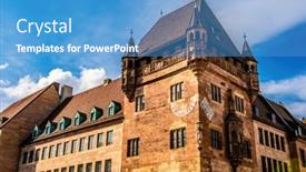  Presentation with bavaria - PPT theme featuring ancient-fortress-facade-in-old background and a  colored foreground