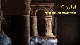  Presentation with ancient - Slide set consisting of ancient-freskas-of-astonishing-selime background and a wine colored foreground