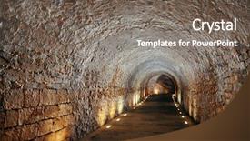  Presentation with ancient greece - Presentation theme consisting of ancient games - tunnel in panathenaic stadium background and a gray colored foreground