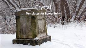  Presentation with personal - PPT theme with ancient-gravestone-no-name background and a dark gray colored foreground