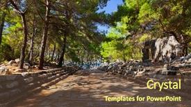  Presentation with turkey - Colorful theme enhanced with ancient greece - old town phaselis in antalya backdrop and a  colored foreground