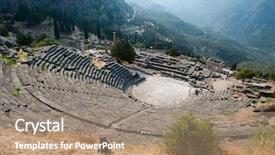 Presentation with ancient greece - Cool new theme with ancient greece - theater at delphi is build backdrop and a coral colored foreground