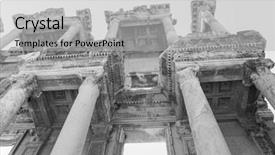  Presentation with ancient greek - Audience pleasing slide set consisting of ancient greek city ephesus backdrop and a light gray colored foreground