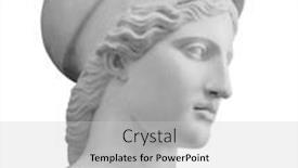  Presentation with ancient greek - Presentation theme having ancient-greek-goddess-athena-pallas background and a light gray colored foreground