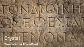  Presentation with ancient greek - PPT layouts having ancient-greek-inscriptions-with-ephes background and a coral colored foreground
