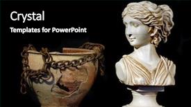  Presentation with archeology - PPT theme featuring ancient greek statue - archeology the history of civilization background and a black colored foreground