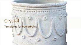  Presentation with ancient greek - PPT theme enhanced with ancient greek vase background and a sky blue colored foreground