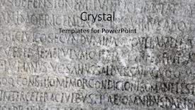  Presentation with ancient greek - Amazing PPT theme having ancient greek writing chiseled backdrop and a light gray colored foreground