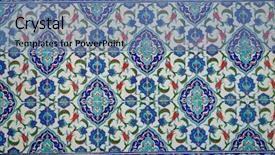  Presentation with turkish - Beautiful PPT theme featuring hand made turkish - ottoman tile backdrop and a seafoam green colored foreground