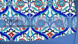  Presentation with motif - Amazing slides having motif - ancient hand made turkish backdrop and a teal colored foreground