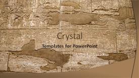  Presentation with karnak - Beautiful PPT theme featuring ancient hieroglyphs on wall temple of karnak backdrop and a coral colored foreground