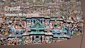  Presentation with india temple - Cool new PPT theme with ancient hindu temple in southern backdrop and a gray colored foreground