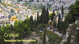  Presentation with magdalene - Amazing presentation theme having ancient-holy-jerusalem backdrop and a tawny brown colored foreground
