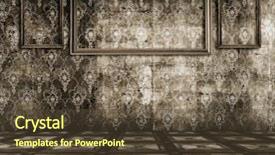  Presentation with square wall frame - Beautiful slide set featuring ancient house - old room with frames backdrop and a tawny brown colored foreground