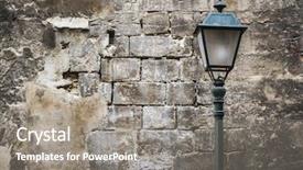  Presentation with architecture city - Theme with ancient house - textured stone wall spanish city background and a gray colored foreground