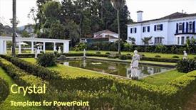  Presentation with brazil - Presentation featuring ancient imperial city of petropolis in rio de janeiro state in brazil background and a tawny brown colored foreground