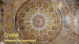  Presentation with temple - Audience pleasing PPT theme consisting of ancient india - laxmi nath temple in city backdrop and a tawny brown colored foreground