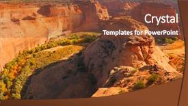  Presentation with arizona - Presentation theme with ancient indian art - beautiful image of the canyon background and a tawny brown colored foreground
