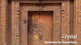  Presentation with village india - Slide deck with building in vashisht village background and a coral colored foreground