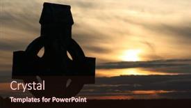  Presentation with ancient cross - Slides having clonmacnoise - ancient irish cross background and a wine colored foreground