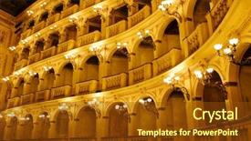  Presentation with luxury house - Cool new slide deck with ancient italian renaissance opera house backdrop and a tawny brown colored foreground
