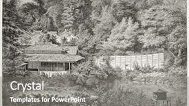  Presentation with ancient japan - Theme enhanced with ancient japan - british legation seat in yedo background and a gray colored foreground