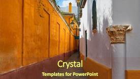  Presentation with spain - Presentation enhanced with ancient jewish - seville calle vida near juderia background and a tawny brown colored foreground