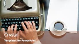  Presentation with coffee - Beautiful PPT layouts featuring ancient journal - closeup of coffee and hands backdrop and a coral colored foreground