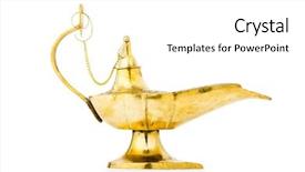  Presentation with ancient - Amazing PPT theme having aladin - ancient lamp isolated backdrop and a white colored foreground