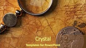  Presentation with old letter - Theme enhanced with ancient letter - lope with a gears background and a red colored foreground