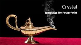  Presentation with ancient magic - Beautiful PPT layouts featuring ancient-magic-lamp backdrop and a black colored foreground